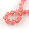 Cherry Quartz Glass Beads Strands G-R342-8mm-16-2