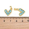 Brass Micro Pave Sky Blue Cubic Zirconia Charms CU-CBAA571-07G-3