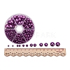Medium Orchid Imitation Pearl Beads Assorted Mixed Sizes 4-12mm Flat Back Pearl Cabochons SACR-PH0001-47-4