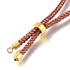 Braided Cotton Cord Slider Bracelet Making MAK-R001-01G-13-3