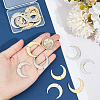 20Pcs 2 Colors 201 Stainless Steel 2-Loop Connector Charms STAS-UN0055-20-4