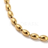 201 Stainless Steel Rugby Beaded Chain Bracelets LS-BJEW-G696-01A-G-2