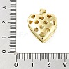 Rack Plating Brass Micro Pave Clear Cubic Zirconia Pendants KK-A208-04G-01-3