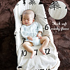 Polyester Baby Monthly Milestone Blanket for Boy and Girl AJEW-WH0405-001-4