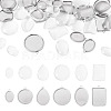 12Pcs 6 Styles 304 Stainless Steel Pendant Cabochon Settings STAS-TA0003-21-2
