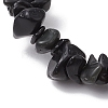 Natural Obsidian Chip Beaded Stretch Bracelets BJEW-JB11133-12-4