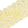 Transparent Crackle Glass Beads Strands GLAA-Q108-03A-01-1