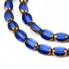 Electroplate Glass Beads Strands X-EGLA-N008-015E-3