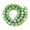 Frosted Opaque Glass Beads Strands GLAA-T032-P10mm-MBB06-2