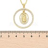 Brass Micro Pave Clear Cubic Zirconia Ring Pendant Necklaces LS-NJEW-P322-A03-G-5