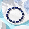 Natural mixed Gemstone Round Beaded Stretch Bracelets for Women BJEW-JB11137-4