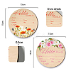 2Pcs 2 Style Single-face Printed Wooden Baby Photo Props DJEW-WH0600-003-2