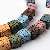 Dyed & Natural Lava Rock Bead Strands G-L435-01-8mm-1