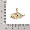 Brass Micro Pave Cubic Zirconia Pendants KK-E111-45D-G-3