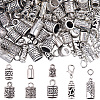 80Pcs 8 Styles Tibetan Style Alloy Cord End FIND-SC0020-98A-1