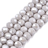 Electroplate Glass Beads Strands EGLA-A044-P6mm-A19-1