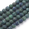 Natural Chrysocolla and Lapis Lazuli Beads Strands G-P430-01-C-2