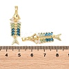 Brass Colorful Cubic Zirconia Pendants X-KK-E800-05B-G-3