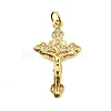 Brass Micro Pave Cubic Zirconia Pendants X-KK-S523-13G-1
