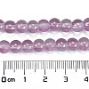 Frosted Transparent Glass Bead Strands GLAA-P065-6mm-07-3