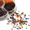 7 Colors Glass Round Seed Beads SEED-YW0001-24B-02-4