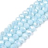 Electroplate Glass Beads Strands EGLA-A044-P6mm-B06-1