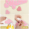 4Pcs 2 Styles Mother's Day Theme Chenille Embroider Thread Iron on/Sew On Patches PATC-CA0001-24B-4