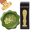 Brass Wax Seal Stamps with Wood Handle AJEW-WH0412-0207-1