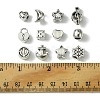 60Pcs 12 Style Tibetan Style Alloy European Beads TIBEB-FS0001-05-6