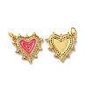 Rack Plating Brass Micro Pave Clear Cubic Zirconia Charms KK-D074-04G-08-1