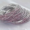 Brass Rhinestone Tennis Bracelets WG6EB7A-13-1