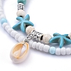 Cowrie Shell Anklets AJEW-AN00244-3
