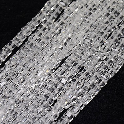 Glass Beads Strands EGLA-J028-3x3mm-01-1