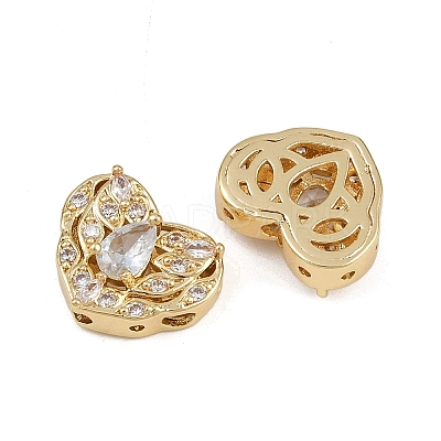 Brass Pave Cubic Zirconia Multi-strand Links ZIRC-F145-08G-01-1