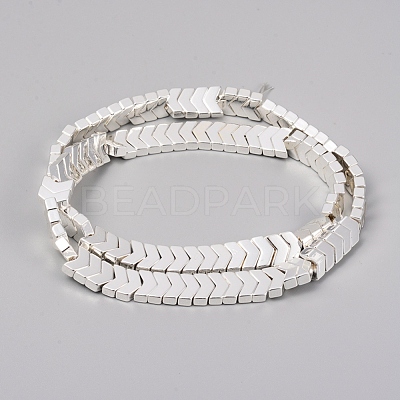 Electroplated Non-magnetic Synthetic Hematite Beads Strands G-F682-04A-S-1