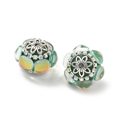 Acrylic Rhinestone Rondelle Beads CLAY-NH0003-02AS-1