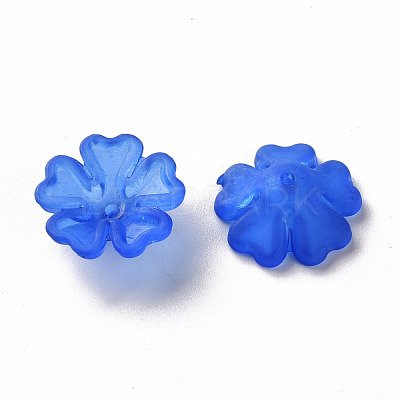Transparent Frosted Acrylic Bead Caps MACR-S371-04A-751-1