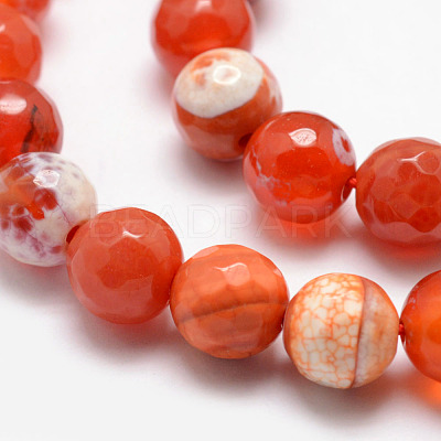 Natural Fire Crackle Agate Bead Strands G-K166-07F-10mm-14-1