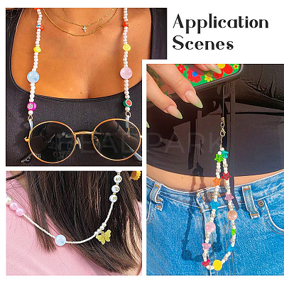 80Pcs 8 Colors Opaque Acrylic Beads OACR-TA0001-23-1