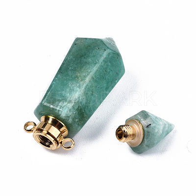 Faceted Natural Amazonite Pendants G-T131-15E-1