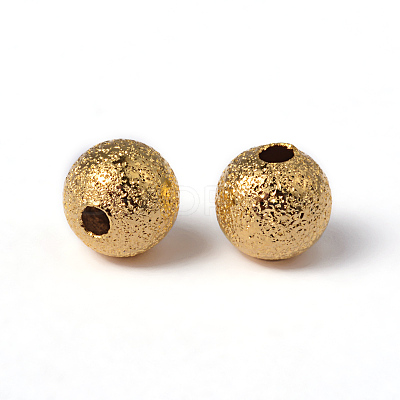 Brass Textured Beads EC248-G-1