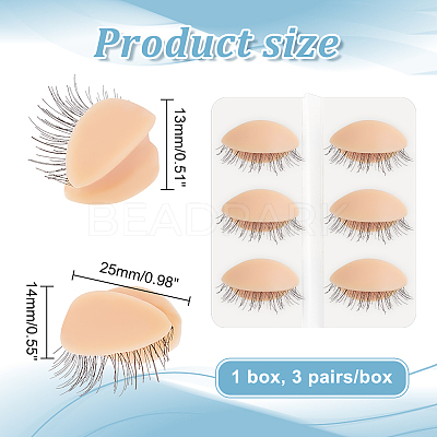 Silicone Replacement Eyelids For Mannequin Head Eyelids MRMJ-WH0070-98B-1