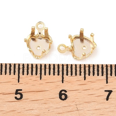 Heart Brass Sew on Prong Settings KK-C163-14B-G-1