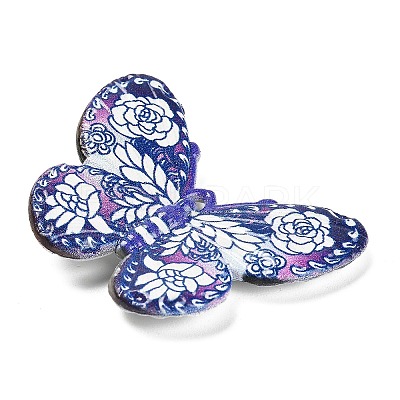 Printed Opaque Acrylic Beads MACR-R004-02F-1