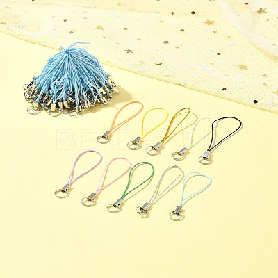 100Pcs Polyester Cord Mobile Straps MOBA-FS0001-02D-1