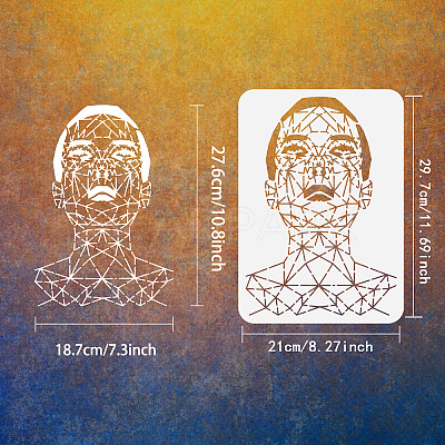 Plastic Drawing Painting Stencils Templates DIY-WH0396-241-1