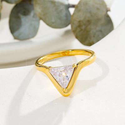 304 Stainless Steel & Cubic Zirconia Finger Rings WGD9E62-01-1