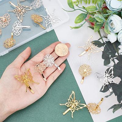 18Pcs 9 Style Iron Hair Findings FIND-PH0002-57-1