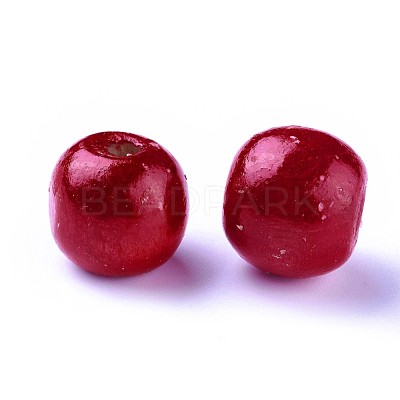 Dyed Natural Wood Beads WOOD-Q006-14mm-01-LF-1