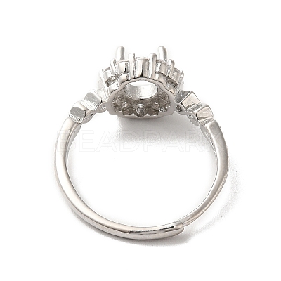 Adjustable Alloy Pad Ring Settings KK-C022-01D-P-1